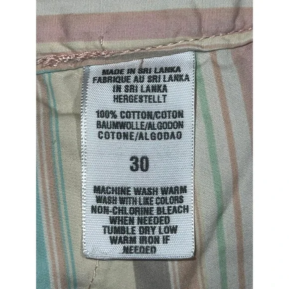 Lucky Brand Tropical Floral Cargo Capri Pants Pink Green White Bloom Print 10/30 - Picture 11 of 11